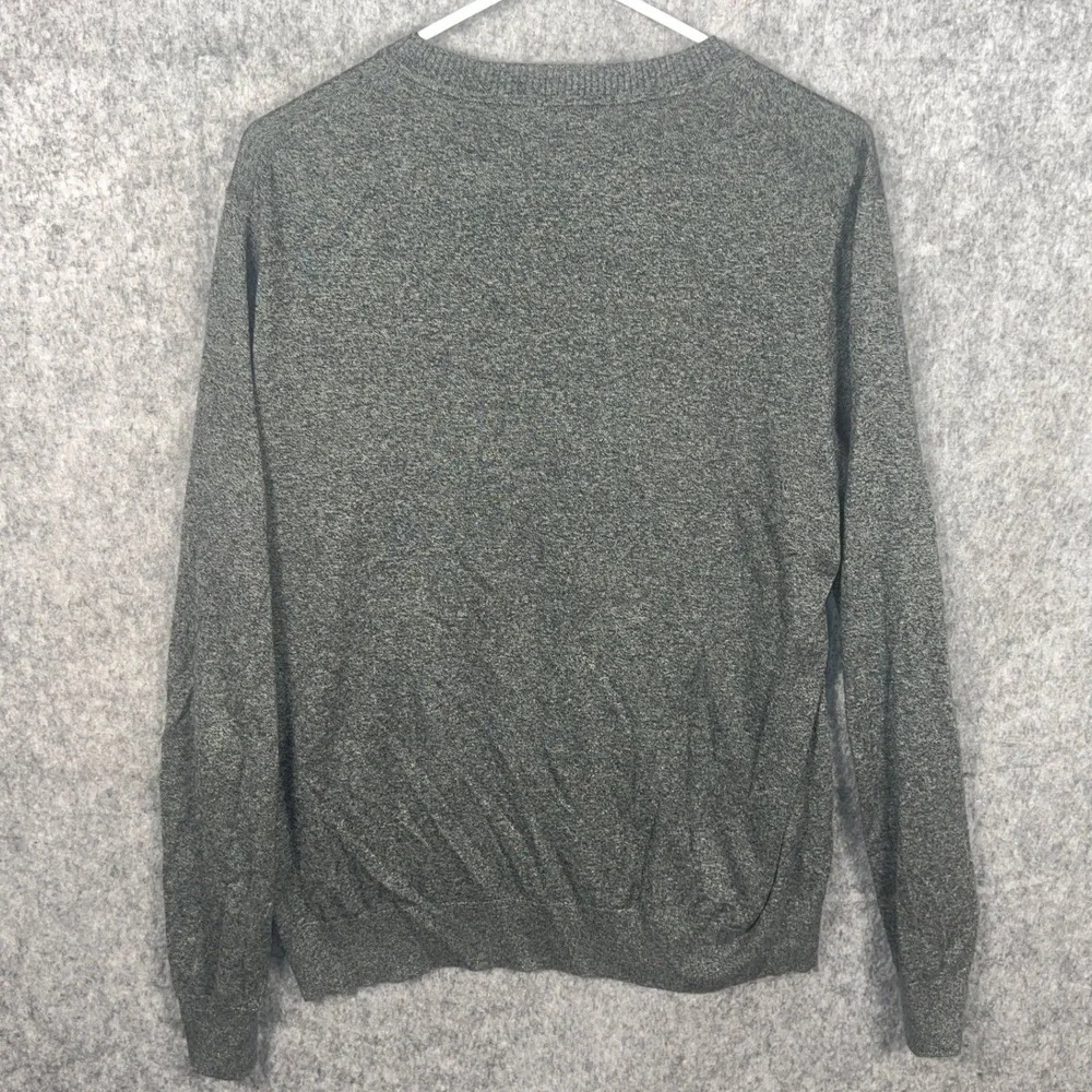 Banana Republic Men Silk Linen Crewneck Sweater Marled Grey Green Size M